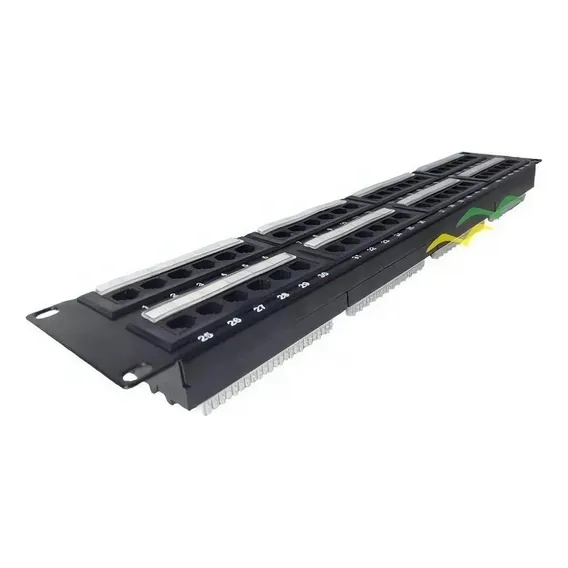Patch Panel 48 Portas Cat5e Pier Telecom Padrão 19 Polegadas Foto 1