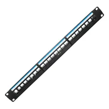 Patch Panel Cat5e 24 Portas Descarregado Com Guia Suporte Foto  mini 1