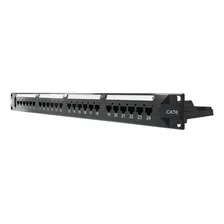 Patch Panel Cat6 T568a/b 24 Portas Rj-45 Rack 1u Servidor Foto mini 2