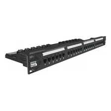 Patch Panel Cat6 T568a/b 24 Portas Rj-45 Rack 1u Servidor Foto mini 1