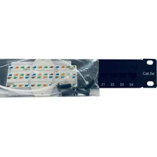 Patch Panel Categoria 5e 24portas Certifica Rede Foto mini  3