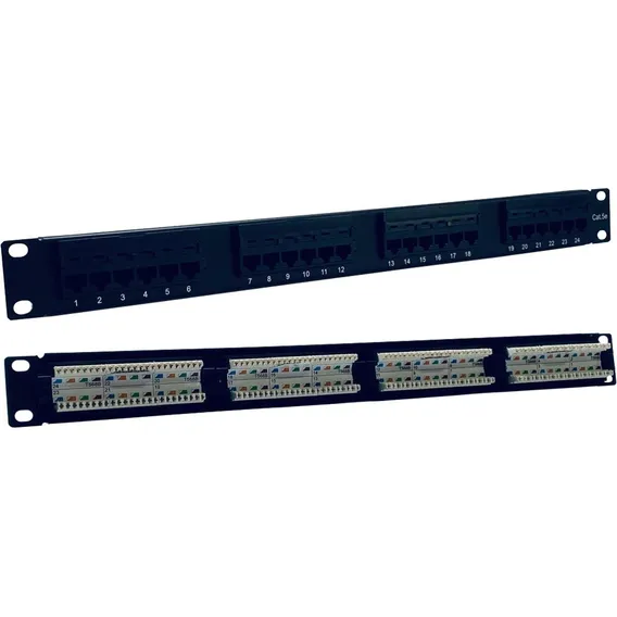 Patch Panel Categoria 5e 24portas Certifica Rede Foto 1
