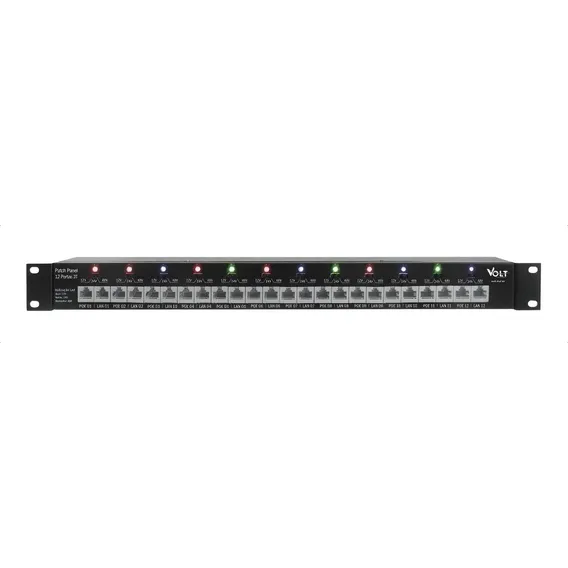 Patch Panel Poe 12 Portas 3t Plus Fast Ethernet Volt Foto 1