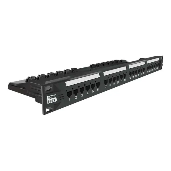 Patch Panel Sohoplus 24p Cat5e Furukawa T568a/b 24 Portas Foto 1