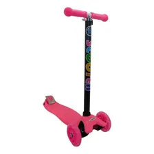 Patinete 4 Rodas Infantil Reforçado Series Com Leds Cor Rosa Foto  mini 1