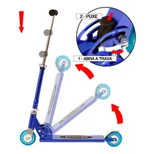 Patinete Duas Rodas Infantil Dm Radical Azul Dmr4454 Foto mini 4