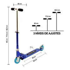 Patinete Duas Rodas Infantil Dm Radical Azul Dmr4454 Foto mini  3