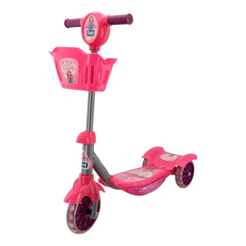 Patinete Infantil 3 Rodas Com Cesta Luz E Som Foto 1