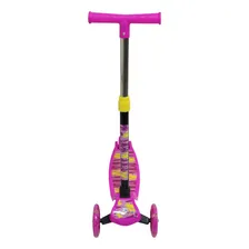 Patinete Infantil 3 Rodas Dobravel Ajustavel C/ Freio -cores Cor Rosa Patinete Infantil 3 Rodas em Gel Freio Foto mini 2