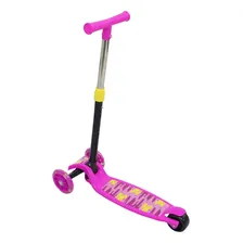 Patinete Infantil 3 Rodas Dobravel Ajustavel C/ Freio -cores Cor Rosa Patinete Infantil 3 Rodas em Gel Freio Foto mini 4