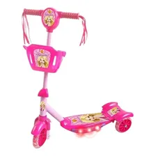 Patinete Infantil 3 Rodas Musical Com Luzes Cesta Princesa Foto  mini 1