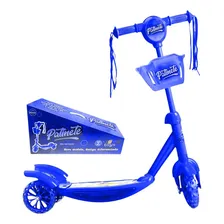 Patinete Infantil 3 Rodas Musical Luzes E Cesto Cor Azul Foto  mini 1