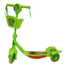 Patinete Infantil 3 Rodas Musical Luzes Led Premium Verde Foto mini 1