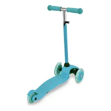 Patinete Infantil Com Led Altura Ajustável 3 Rodas Azul Foto mini  2