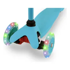 Patinete Infantil Com Led Altura Ajustável 3 Rodas Azul Foto mini  3