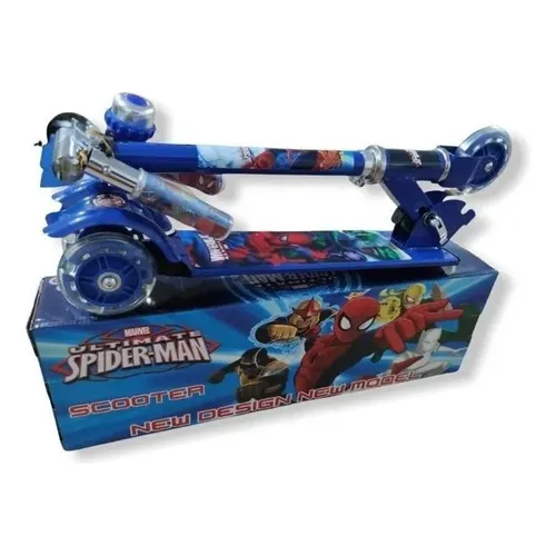 Patinete Infantil Ferro Homem Aranha 3 Rodas Foto 1
