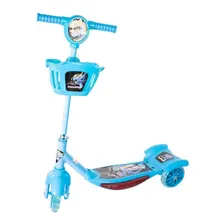 Patinete Infantil Musical 3 Rodas Cesta Luzes Cores Bw010 Cor Azul Foto mini 2