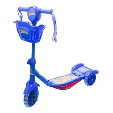Patinete Infantil Musical 3 Rodas Gel Luzes Cesta - Azul Foto mini 1