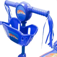 Patinete Infantil Musical 3 Rodas Gel Luzes Cesta - Azul Foto mini 3