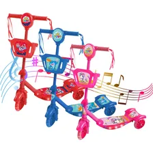 Patinete Infantil Musical Cestinha Com Luz Som Menina Menino Cor Rosa Patinete infantil zoop toys musical rosa 71cm Foto mini 2