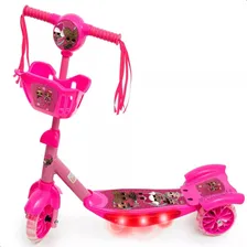 Patinete Musical Frozen Três Rodas Infantil Crianças 5 Anos Cor Rosa Lol - Rosa Foto mini 1