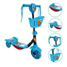 Patinete Musical Infantil Azul Com Cesta E Luzes Led Panda Mini Panda Foto mini 2
