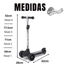 Patinete Scooter Tunado Preto Regulável Suporta 50kg - Zoop Foto mini  2