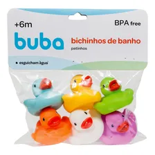 Patinhos Coloridos Brinquedo De Banho Bebê Buba 6 Peças Foto mini 4