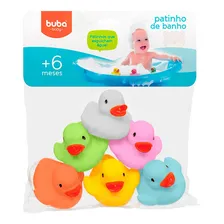 Patinhos Coloridos Brinquedo De Banho Bebê Buba 6 Peças Foto  mini 1