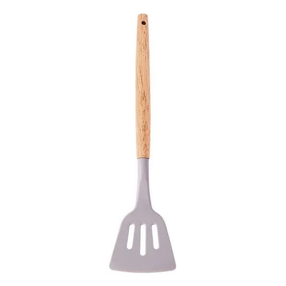 Patula Vazada Madeira Silicone Cinza 32cm Foto 1