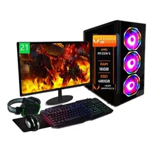 Pc Completo Amd Ryzen 5, 2x8gb Ddr4, Ssd 480gb Foto  mini 1