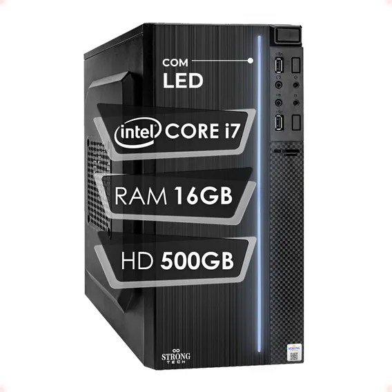 Pc Computador Cpu Intel Core I7 16gb Hd 500gb Strong Tech Foto 1