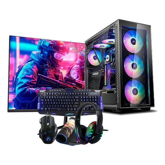Pc Cpu Gamer I7 16gb Nvidia 2gb + Monitor 21 +kit Game +wifi Foto 1