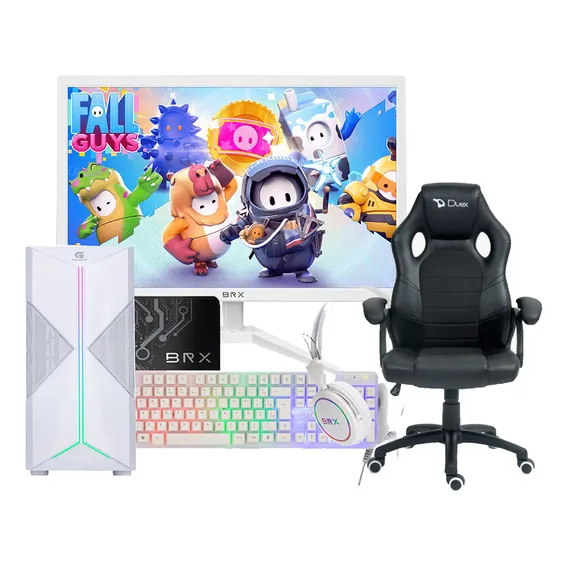 Pc Game Completo Branco Core I7 Ssd 16gb Gamer Cadeira Wifi Foto 1