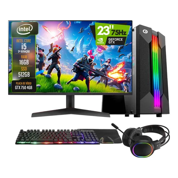 Pc Gamer Completo 2eletro Go I5 16gb 480gb Geforce Gtx 4gb Foto 1