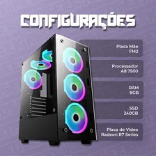 Pc Gamer Completo A8 /8gb Ram Ssd 240gb Kit Gamer+monitor 21 Foto mini 2