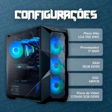 Pc Gamer Completo I7 Monitor 32 Ssd 480 16gb Gamer Cadeira Foto mini 2