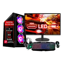 Pc Gamer Completo Intel Core I5 6ª 8gb Ssd 240gb Rx 550 4gb Foto  mini 1