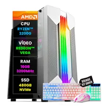 Pc Gamer Computador Completo Cpu Amd Ryzen Kit Branco Wifi Foto mini 1
