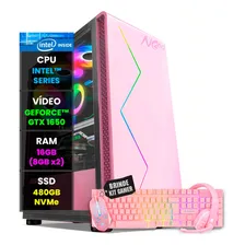 Pc Gamer Computador Completo Intel Geforce Rosa Pink Wifi Foto  mini 1