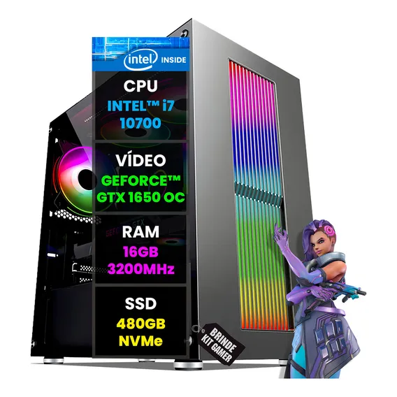 Pc Gamer Computador Completo Intel I7 Placa Gtx Ssd M2 Nvme Foto 1