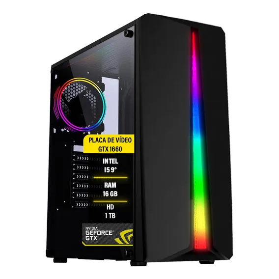 Pc Gamer I5 9 Gtx1660 16gb Hd 1tb Ssd 480gb Foto 1