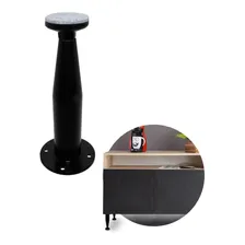 PĂ© 12 Cm Altura AlumĂnio Para Armário E Moveis Preto 6 Un Foto mini 1