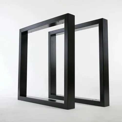 Pé Base Para Mesa Preto Fosco 2 Peças Estilo Industrial Foto 1