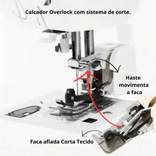 Pe Calcador Overloque Com Faca Maquina De Costura Domestica Foto mini 4