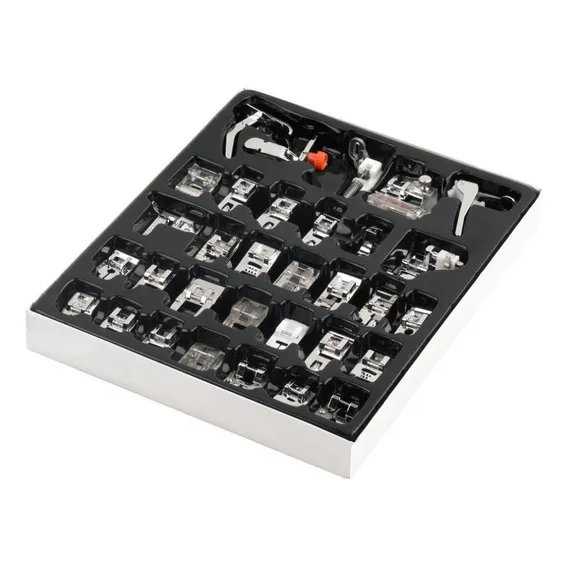 Pé Calcador Sapata Kit 32 Peças Maquina De Costura Doméstica Foto 1