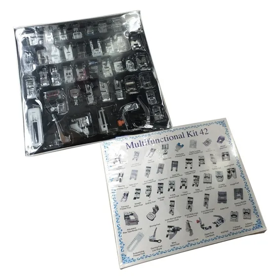 Pé Calcador Sapatilha Kit 42 Pçs + Haste De Troca Rápida Baixa + Descosturador / Abridor De Casa - Singer Foto 1