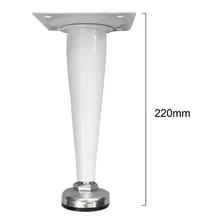 P茅 C么nico Regul谩vel Para M贸veis 22cm Branco Caad 2 Unidades Foto mini 1