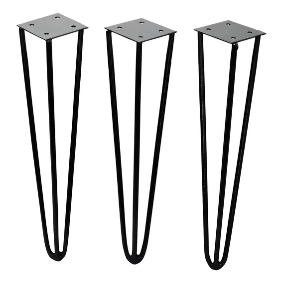 Pé De Ferro Hairpin Legs 30 Cm Preto Foto 1