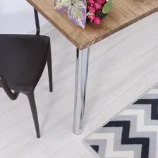 Pe De Mesa 60x730mm Aço Cromado Tubular Com Regulagem Foto mini 4